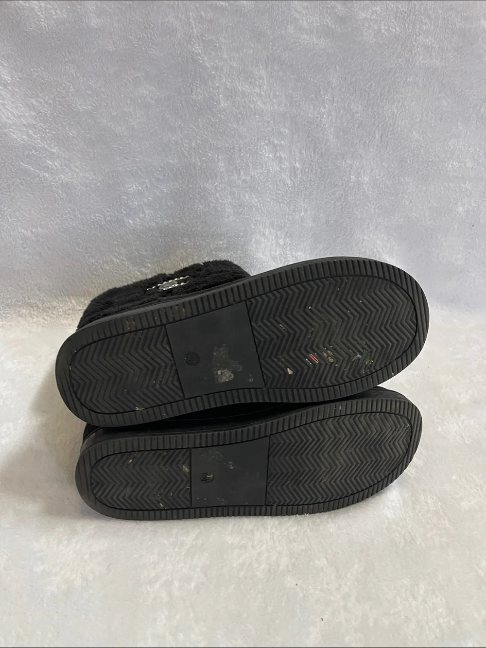 GBG Los Angeles Black Fold-Over Faux Fur Winter Boots